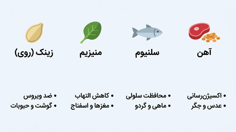 مواد معدنی که کار ویتامینها را کامل میکنند